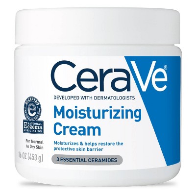 CeraVe Moisturizing Cream, Face and Body Moisturizer for Dry Skin with Hyaluronic Acid and Ceramides