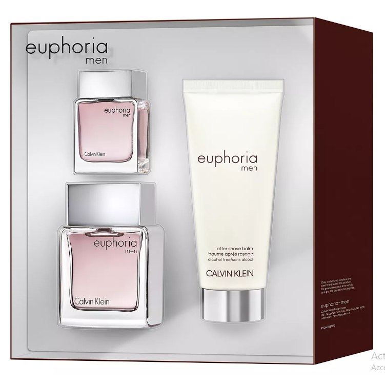 CK EUPHORIA MEN EDT 30ML + BALM 100 ML + 15 ML