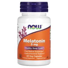 Now Foods, Melatonin 5 mg, 60 Veg Capsules