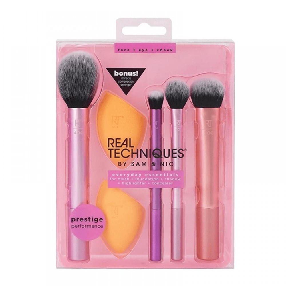 Real Techniques - Everyday Essential Brush Set by Sam & Neck - 6 Pieces