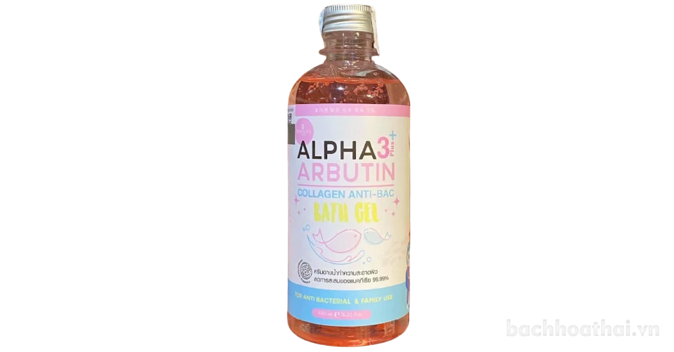 Sữa tắm dạng gel ALPHA ARBUTIN 3+COLLAGEN ANTI-BAC ThaiLand