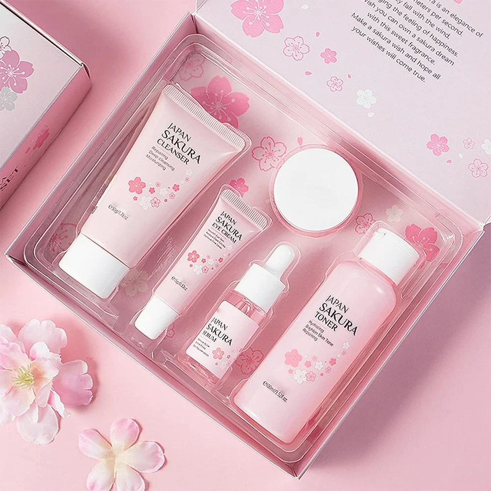 LAIKOU, Japan Sakura Skin Care Set - Set of 5 Products
