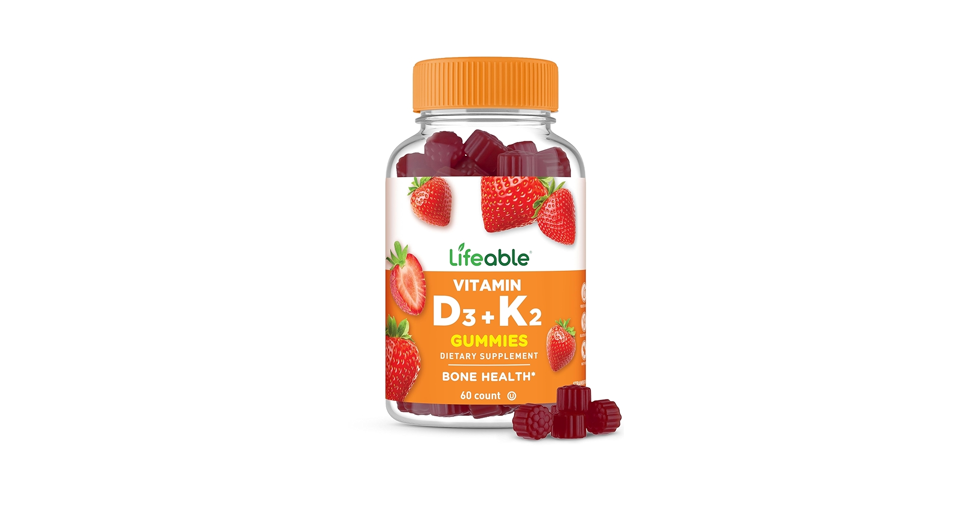 Lifeable Vitamin D3 K2 Gummies for Adults