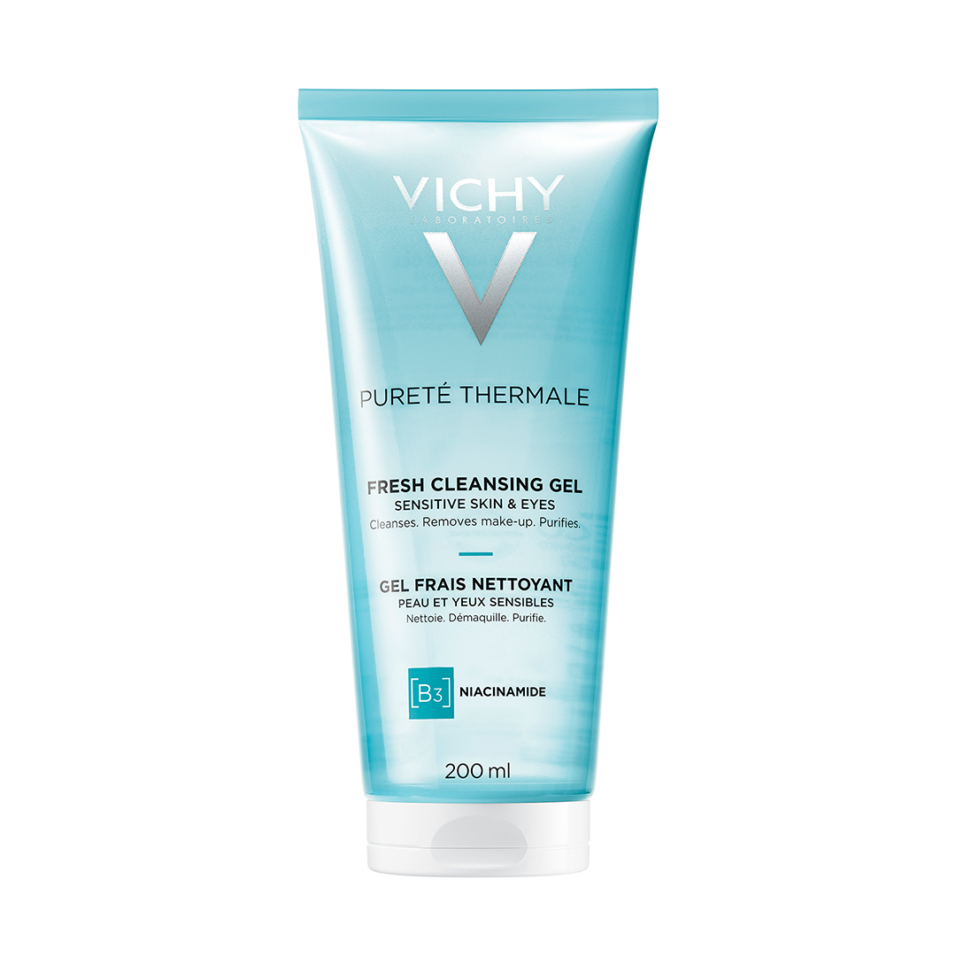 Vichy PURETÉ THERMALE - Gel Frais Nettoyant - Peaux & Yeux Sensibles, 200ml