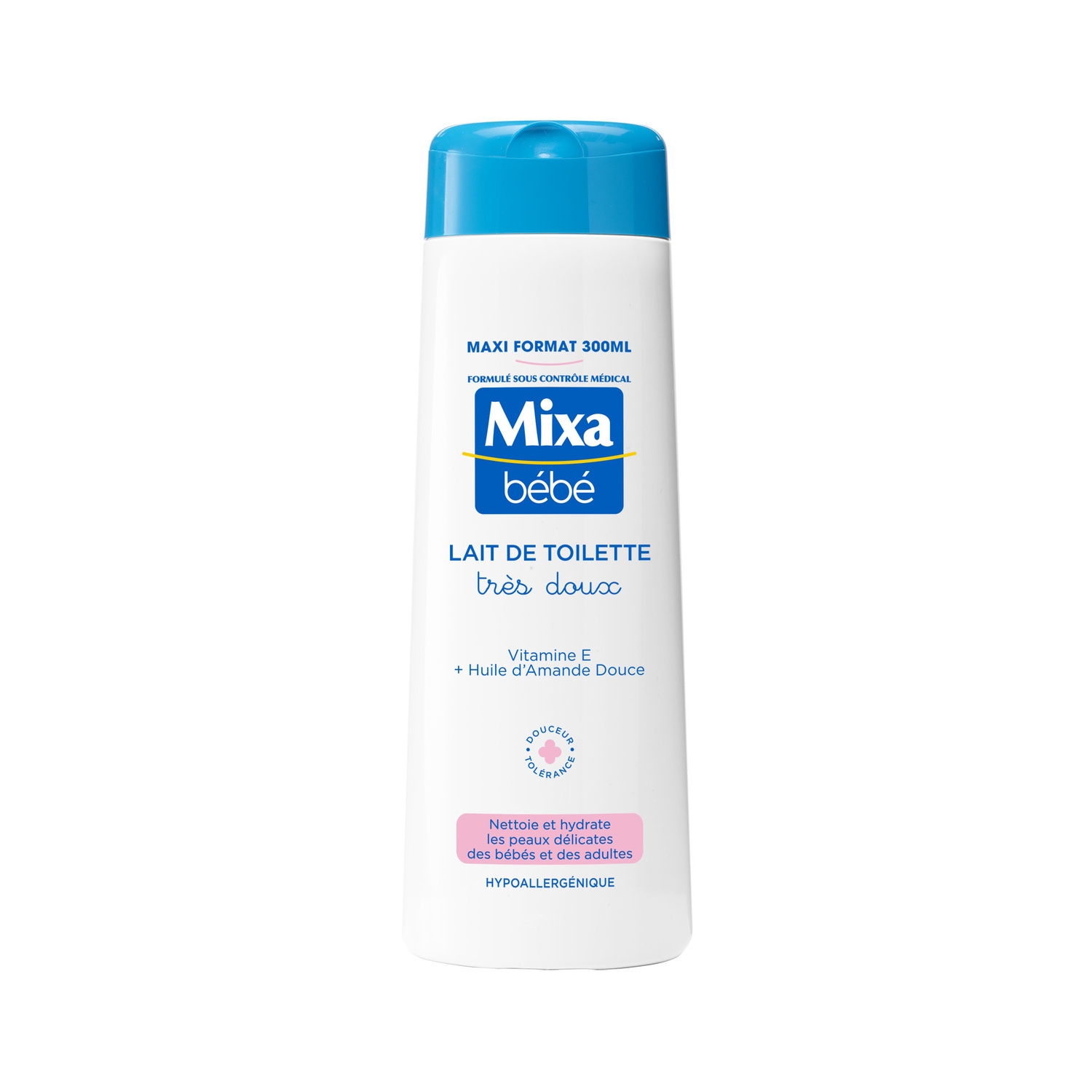 Lait de toilette bébé Très Doux Bébé Hypoallergénique MIXA BEBE : le flacon de 300mL