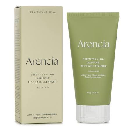 Arencia Green Tea + LHA Deep Pore Rice Cake Cleanser (150ml / 5.29 oz)
