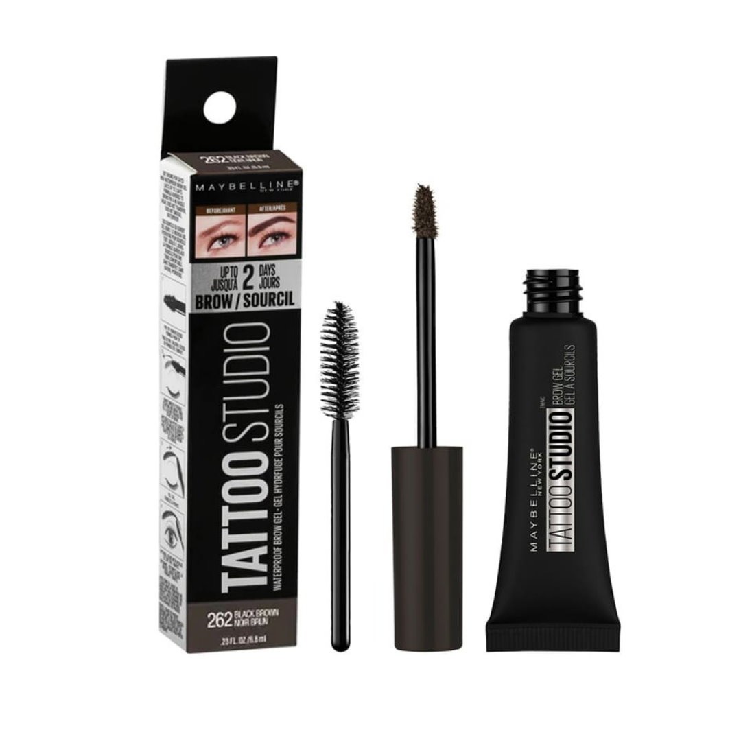Maybelline Tattoo Studio Brow Waterproof Brow Gel - 262 Black Brown