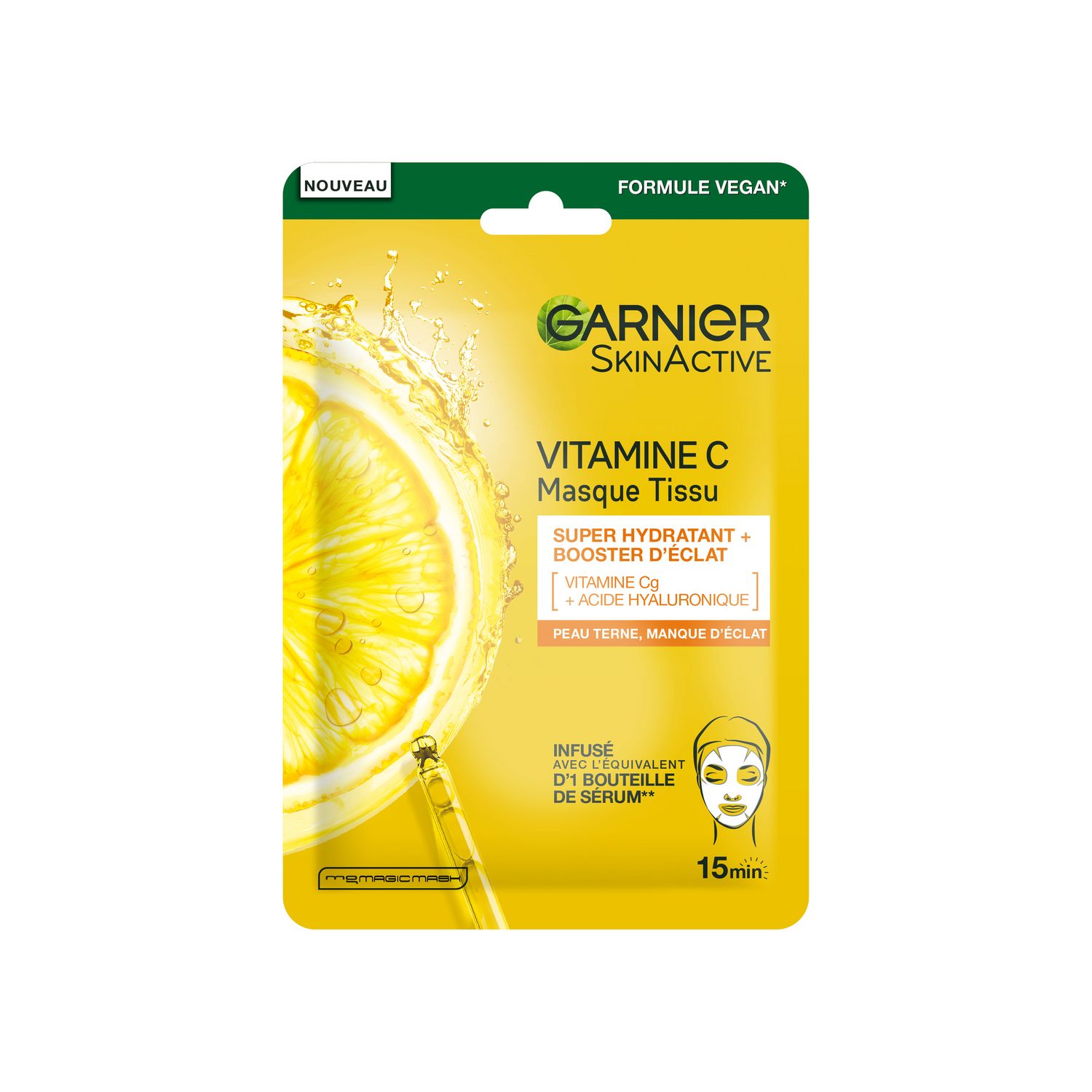 GARNIER PureActive Vitamin C Sheet Mask 1 pc