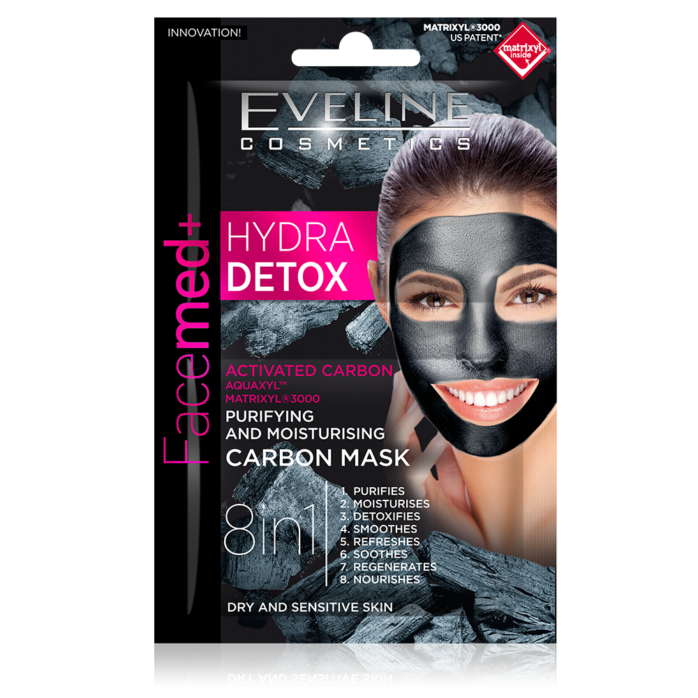 MATT DETOX MOISTURISING  CARBOON MASK 8IN 1