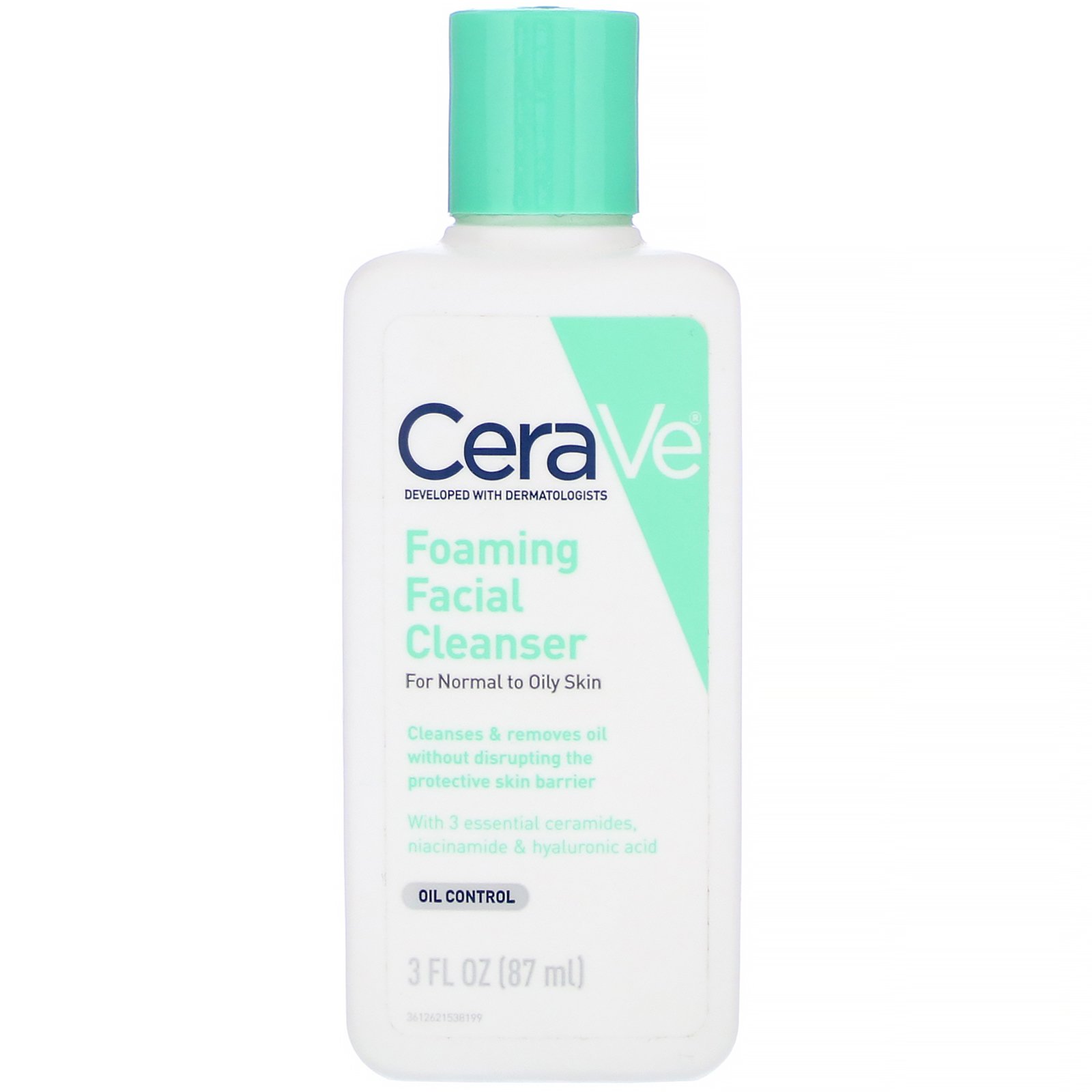 CeraVe, Foaming Facial Cleanser oil skin , 3 fl oz (87 ml)