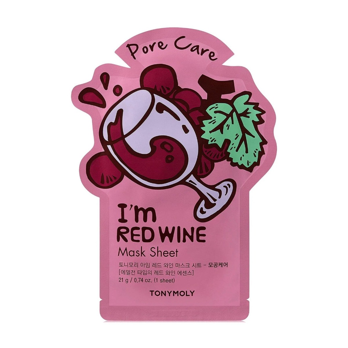 TONYMOLY I AM REAL RED WINE MASM SHET PORE CARE