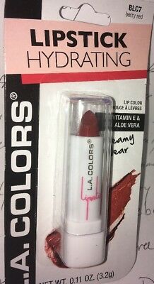 L.A. Colors Lip Color Hydrating Lipstick BLC7 *BERRY RED* w/Vitamin E & Aloe