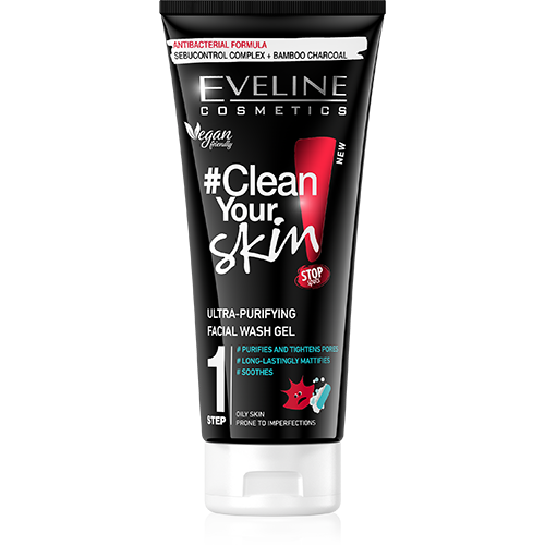 EVELINE clean your skin ultra purifying facial wash gel