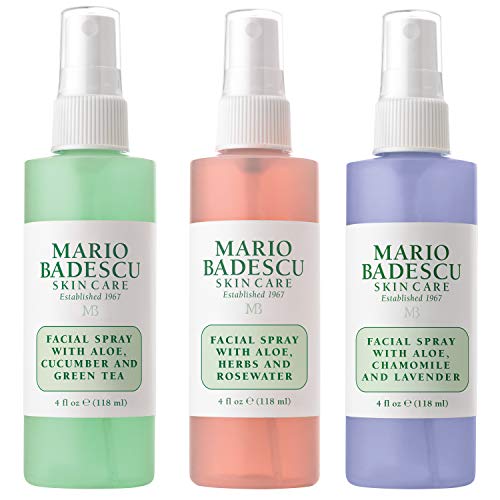 Bluesoft MARIO BADESCU SPRITZ MIST AND GLOW FACIAL SPRAY COLLECTION TRIO, LAVENDER, CUCUMBER, ROSE -