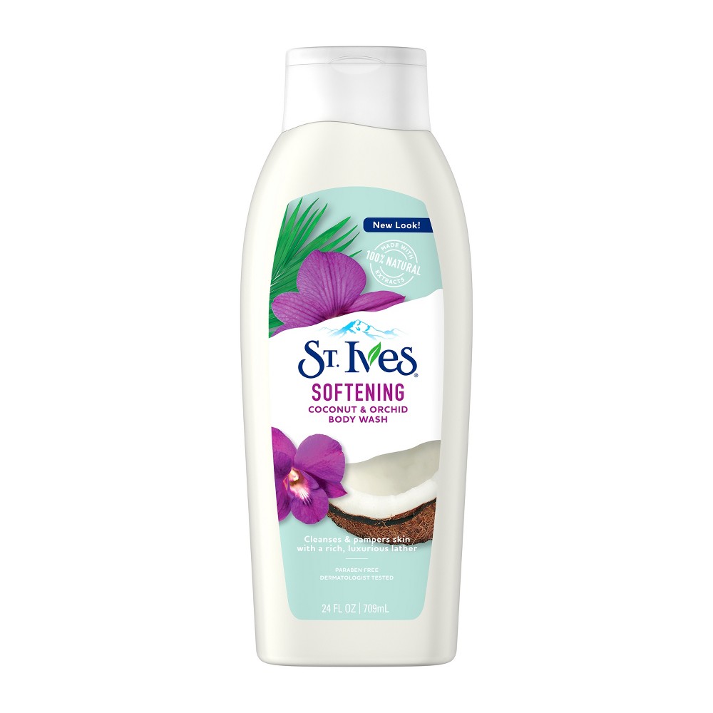 St. Ives, Soft &amp; Silky, Body Wash, Coconut &amp; Orchid, 24 fl oz (709 ml)