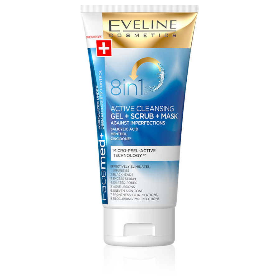 FACEMED + 8IN1 ACTIVE CLEANSING GEL SCRUB MASQ 150