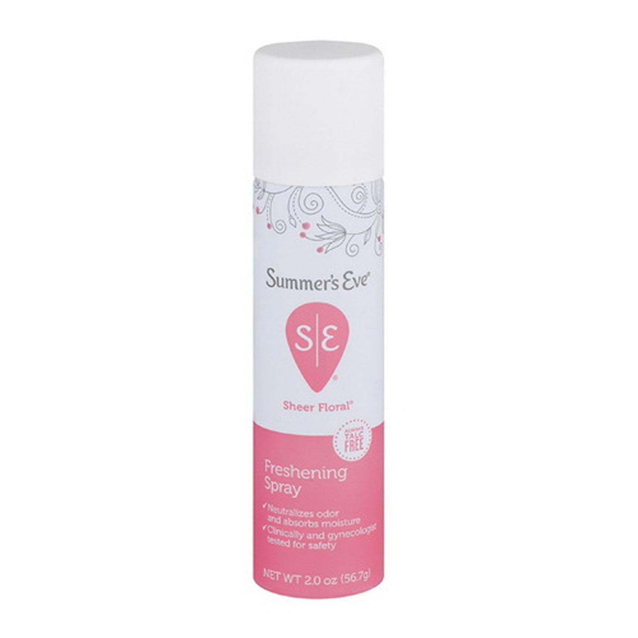 Summers Eve Freshening Spray Deodorant, Sheer Floral, 2 Oz