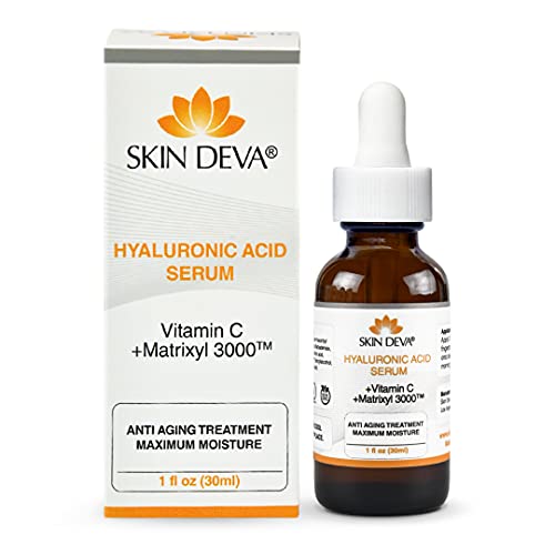 SKIN DEVA Acide hyaluronique avec vitamine C - Pour tous les types de peau - Le meilleur sérum pour le visage 30ML
