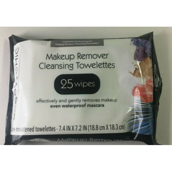sassy+chic Makeup remover cleansing towellettes 25 ct