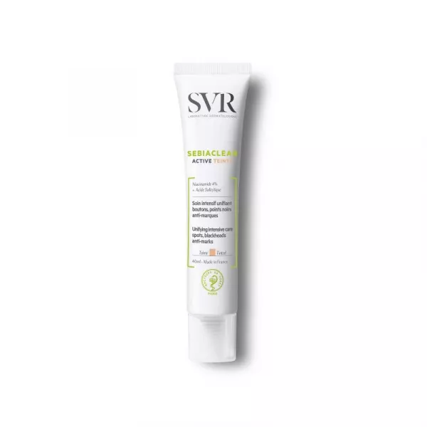 SVR SEBIACLEAR Active Teinté 40ml - Soin Intensif Unifiant Boutons, Points Noirs, Anti Marques
