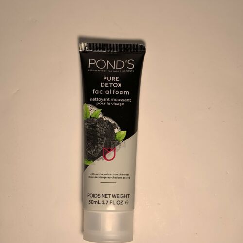 Pond's Pure Detox Facial Foam with Activated Carbon Charcoal Cleanse 1.7 fl oz