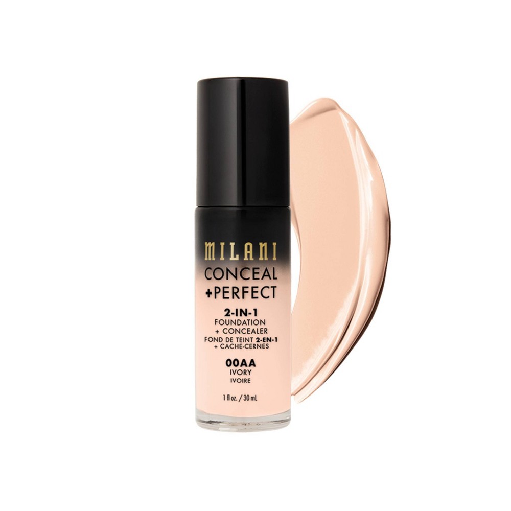 Milani Conceal &amp; Perfect 2-In-1 Foundation - 00AA Ivory