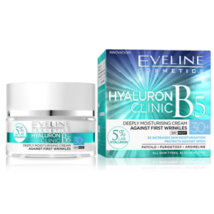 EVELINE HYALURON CLINIC MOISTURISING CREAM AGAINST FIRST WRINKLES 30+ 50ML
