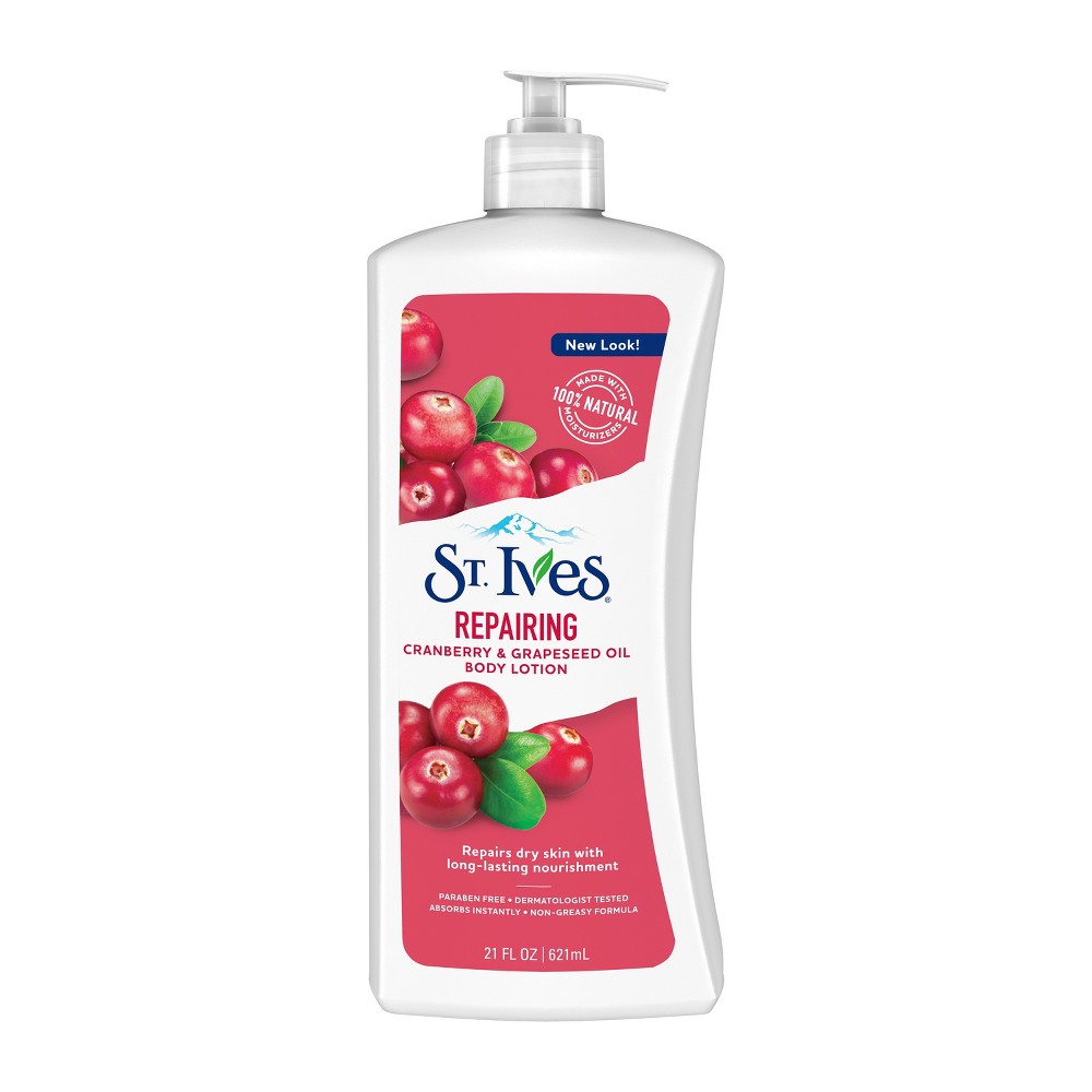 St Ives REPAIRING CRANBERRY &amp; GRAPESEED OIL BODY LOTION 621 ML
