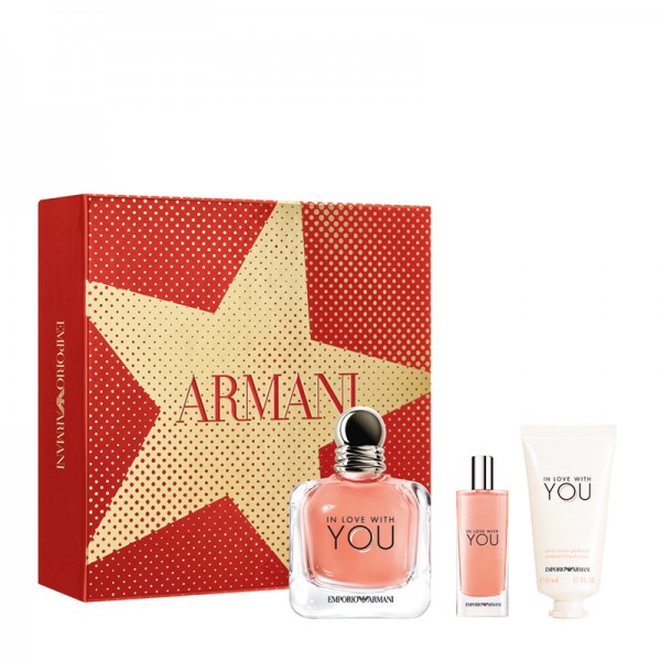 EMPORIO ARMANI IN LOVE WITH YOU EDP 100 ML + MINI 15 ML + CREMA MANOS 50 ML SET REGALO