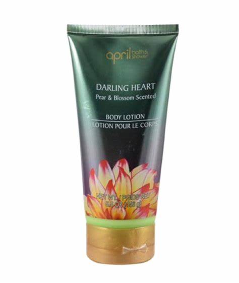 April Bath &amp; Shower Body Lotion Darling Heart Pear &amp; Blossom Scented 5.5 oz