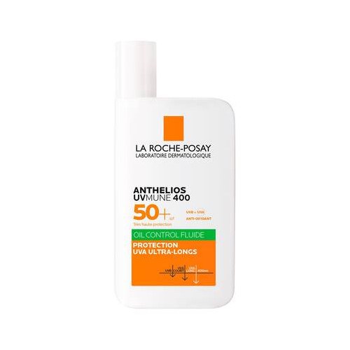 ANTHELIOS UVMUNE 400 - SPF50+ Fluide Solaire Visage Matifiant Avec Parfum, Peaux Mixtes à Grasses, 50ml
