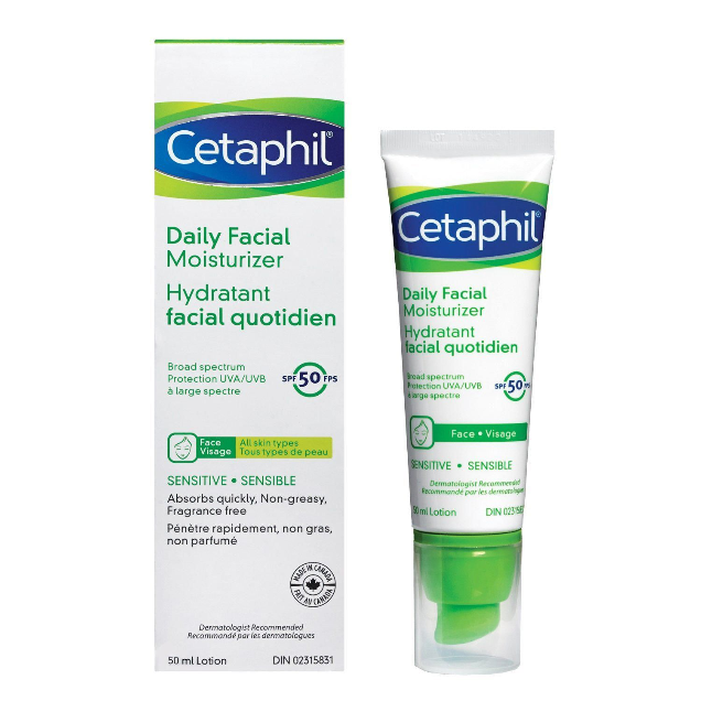 Cetaphil Daily Facial Moisturizer for All Skin Types SPF 50+ 50ML