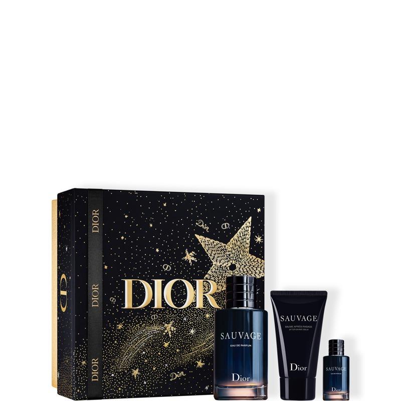 DIOR Perfume Sets for Him - Sauvage Gift Set - Sauvage Eau de Parfum &amp; Sauvage After Shave Balm &amp; Sauvage Travel Size