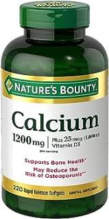 Nature's Bounty Calcium + Vitamin D3 1200mg 120 Softgels