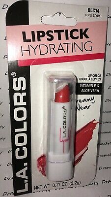 L.A. Colors Lip Color Moisture Lipstick BLC14 * CORAL SHEEN * w/Vitamin E & Aloe