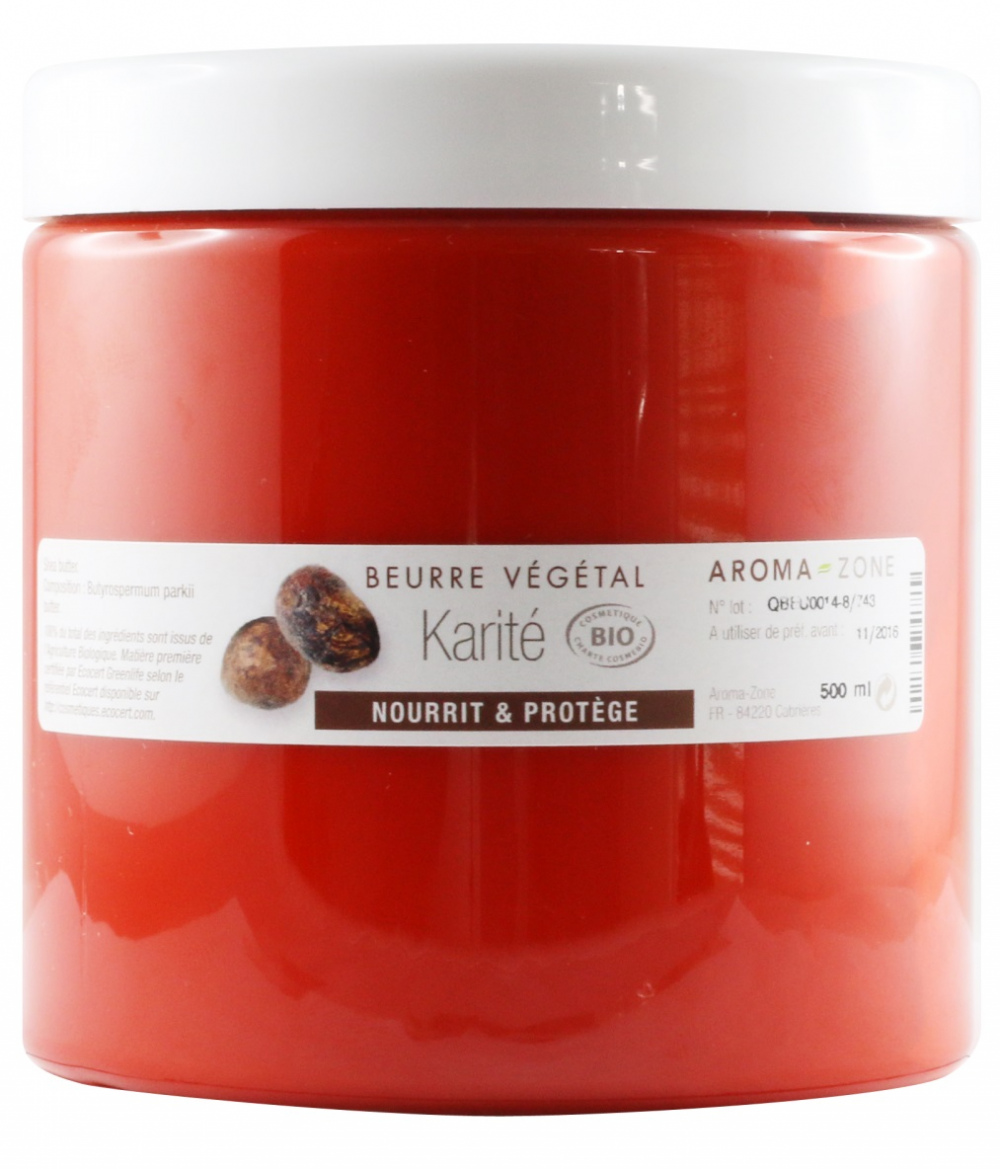 AROMA ZONE BEUURE VEGETAL KARITE BRUT BIO 500ML
