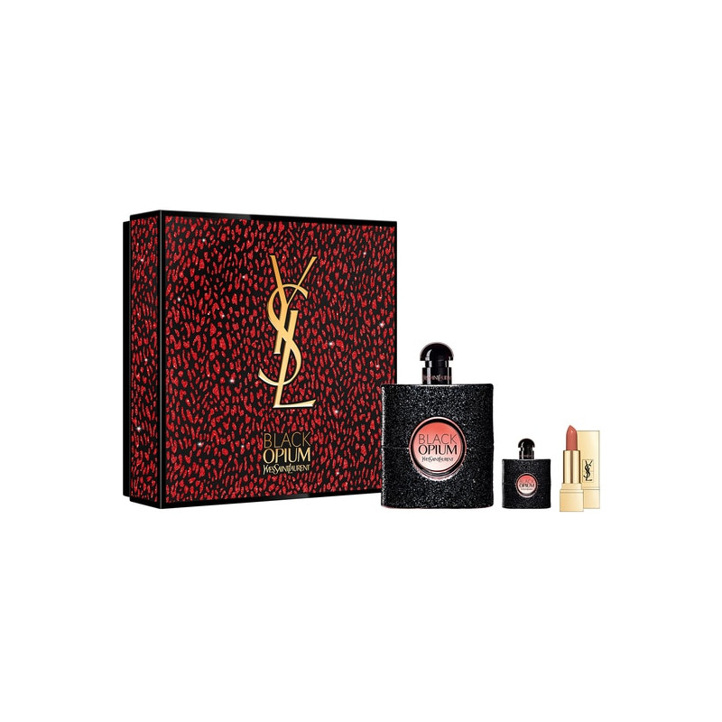 Yves Saint Laurent Black Opium Eau de Parfum + Mini Rouge Pur Couture n ° 1 + Coffret miniature