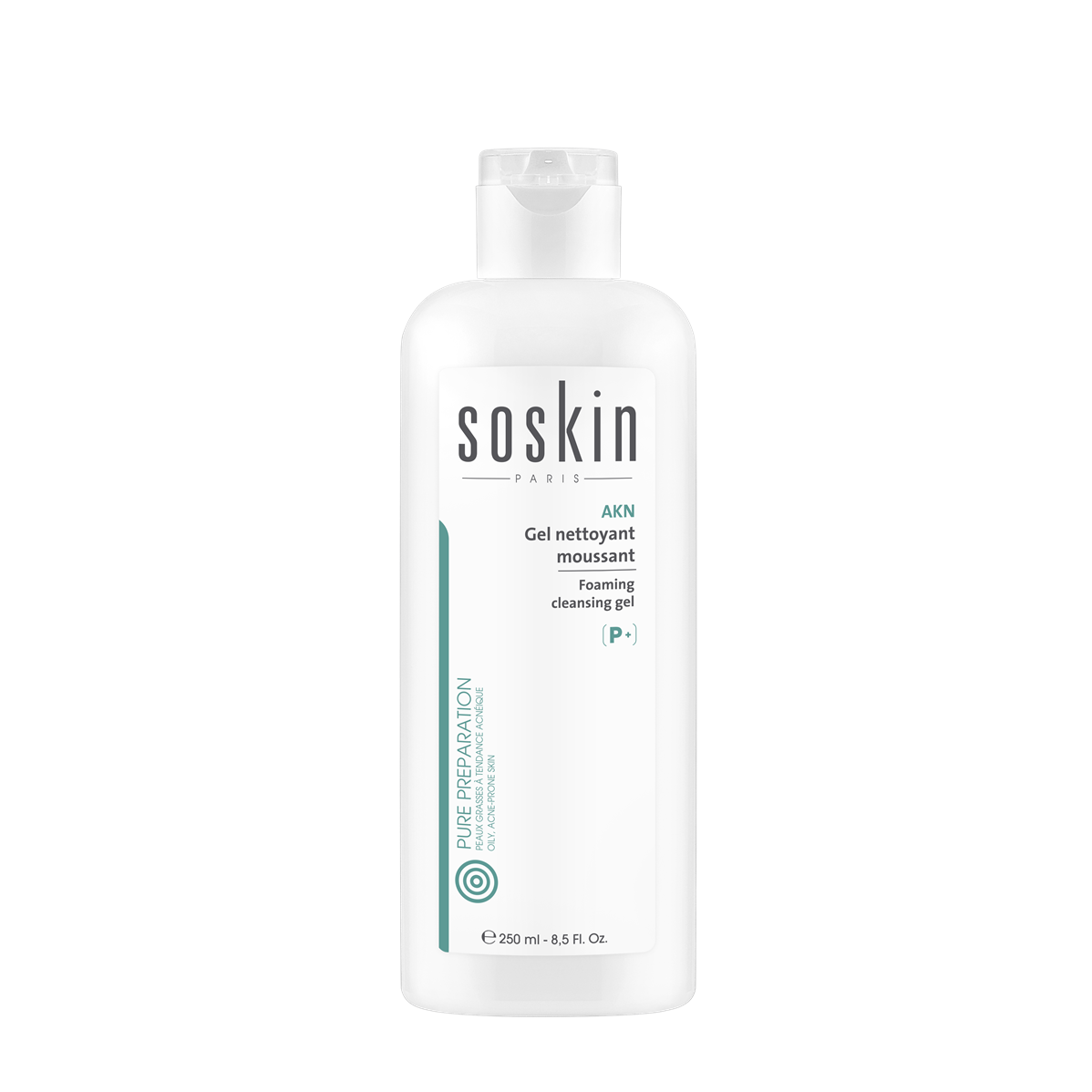 SOSKIN Gel Nettoyant moussant AKN 250 ml