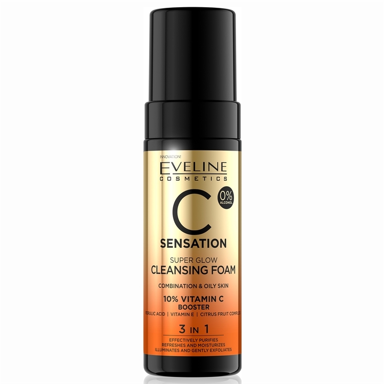 EVELINE C SENSATION mousse nettoyante éclaircissante 3en1
