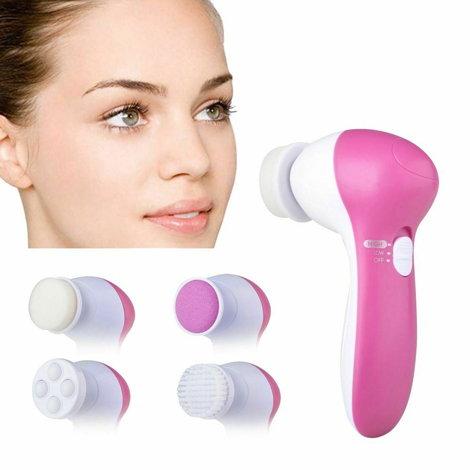 5 in 1 Electric Smoothing Body Face Skin Care Facial Beauty Massage Cleans