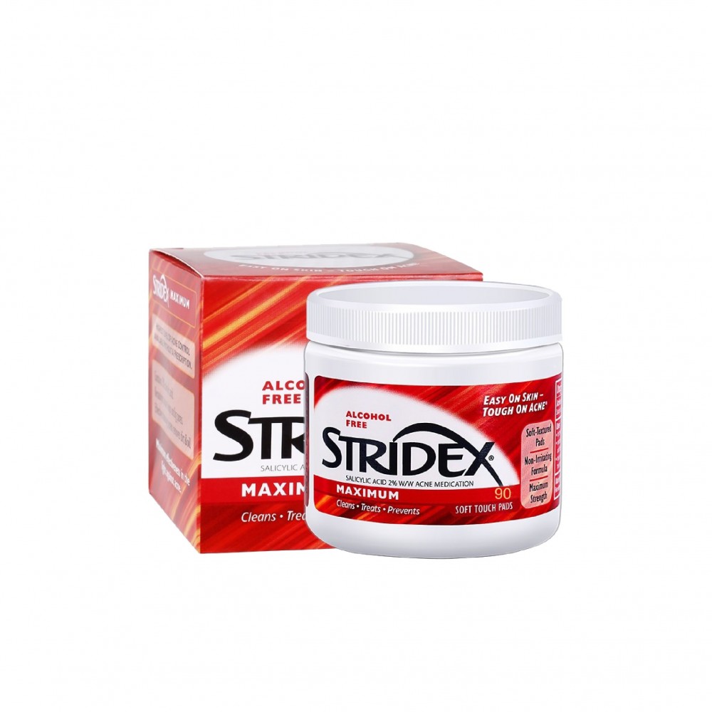 Stridex, Single-Step Acne Control, Maximum, Alcohol Free, 90 Soft Touch Pads