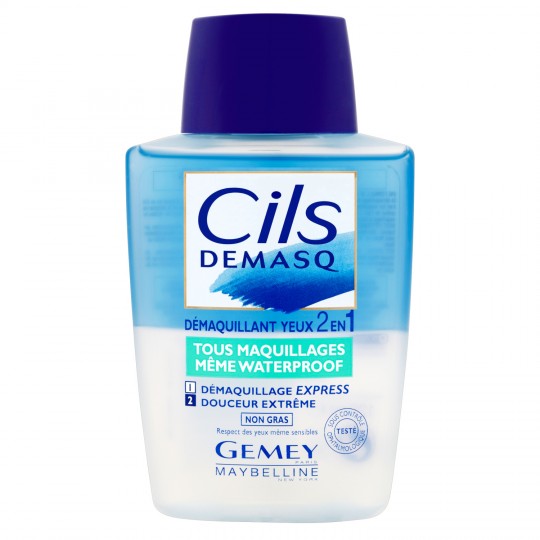 Démaquillant Cils Demasq 2en1 GEMEY MAYBELLINE : le flacon de 125 ml