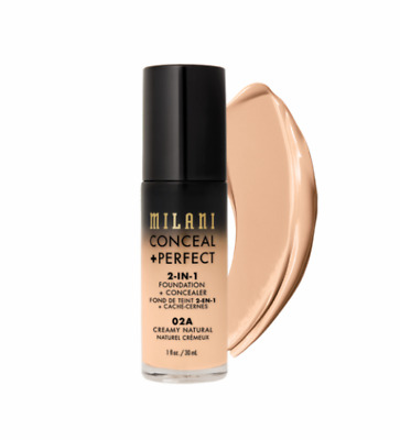 Milani Conceal + Perfect 2-in-1 Foundation + Concealer - Creamy Natural 02A
