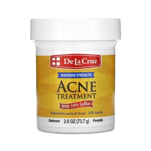 De La Cruz 10% Sulfur Ointment Acne Treatment, 73g
