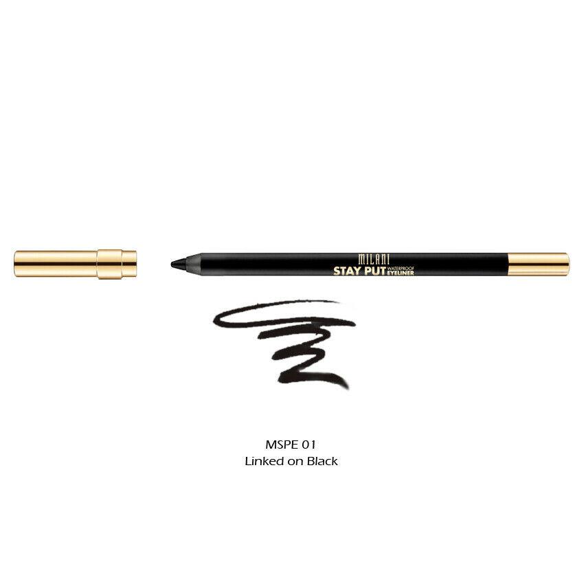 MSPE-01 STAY PUT WATERPROOF EYE LINER - LINKED ON BLACK