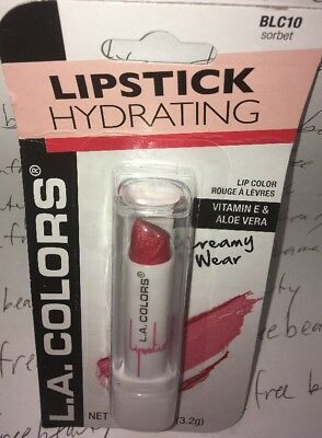 L.A. Colors Lip Color Hydrating Lipstick BLC10 *SORBET* Creamy Pink Vit E & Aloe