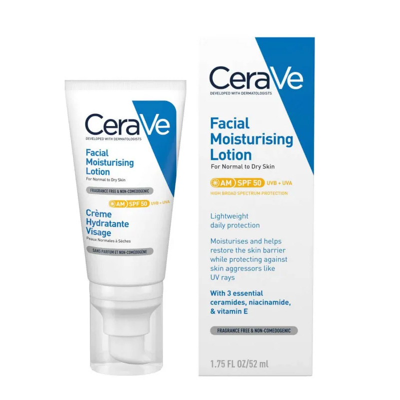 CERAVE CREME HYDRATANTE VISAGE SPF50 52mL
