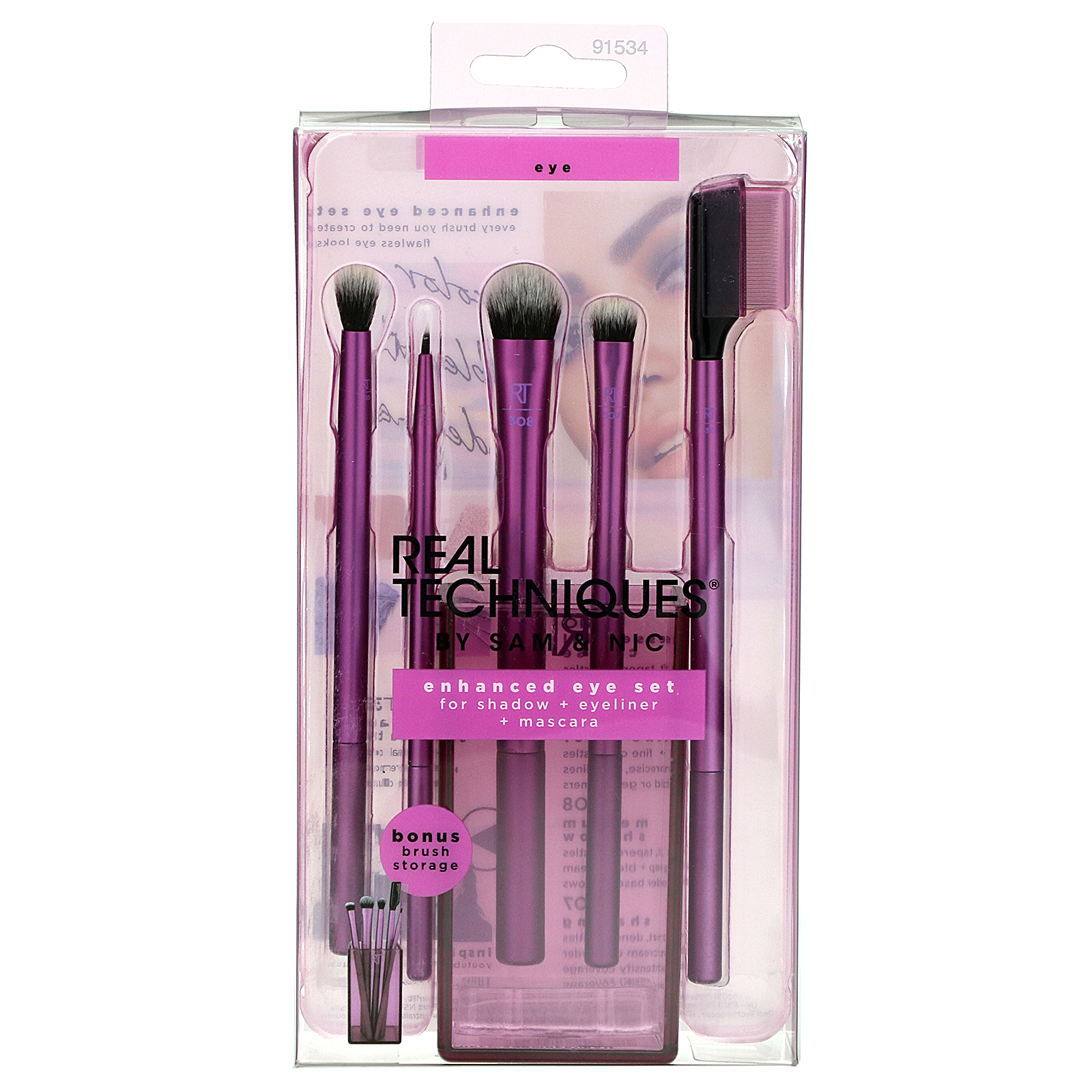 Real Techniques Professional Eyeshadow Blending Makeup Brush Set, Set of 5