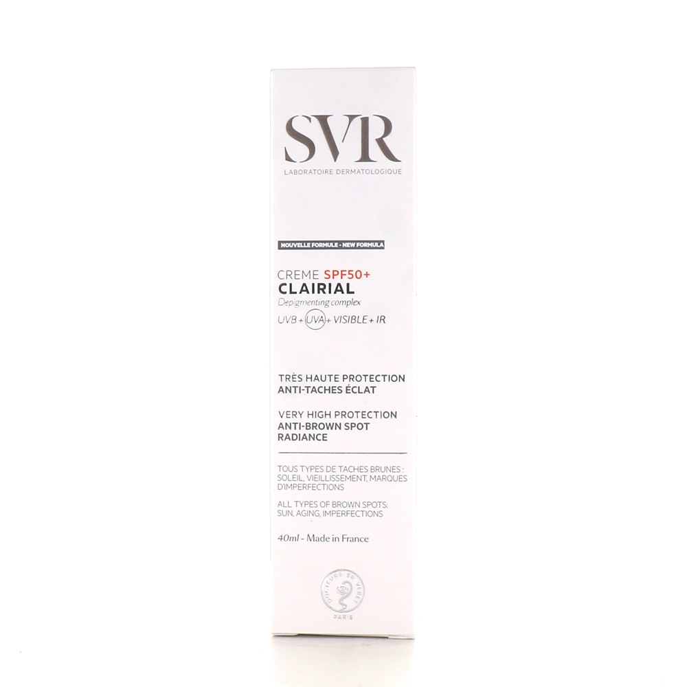 SVR Clairial SPF 50+ crème solaire anti taches - Soin dépigmentant